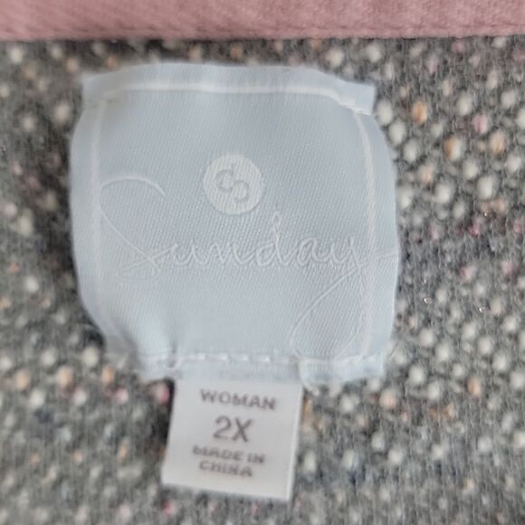 Sunday by Dressbarn multi color pullover sweater Size 2X - Picture 9 of 12